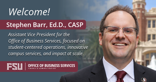 Welcome Assistant Vice President Dr. Stephen Barr