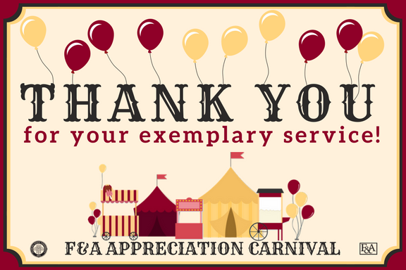 Carnival Day Menu Card