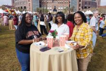three women group photo