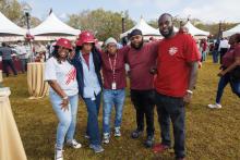 five facilities employees group photo