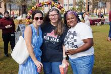 three women group photo
